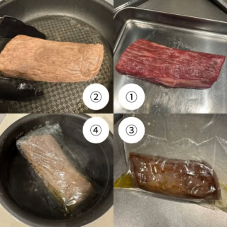 フライパンで焼く際は、それぞれ30秒くらい焼いてます！焼きすぎると中まで固くなってしまうので注意。じっくり焼かなくてよく、あとは炊飯器にお任せなので、料理が苦手な私にはとっても助かる一品(笑)