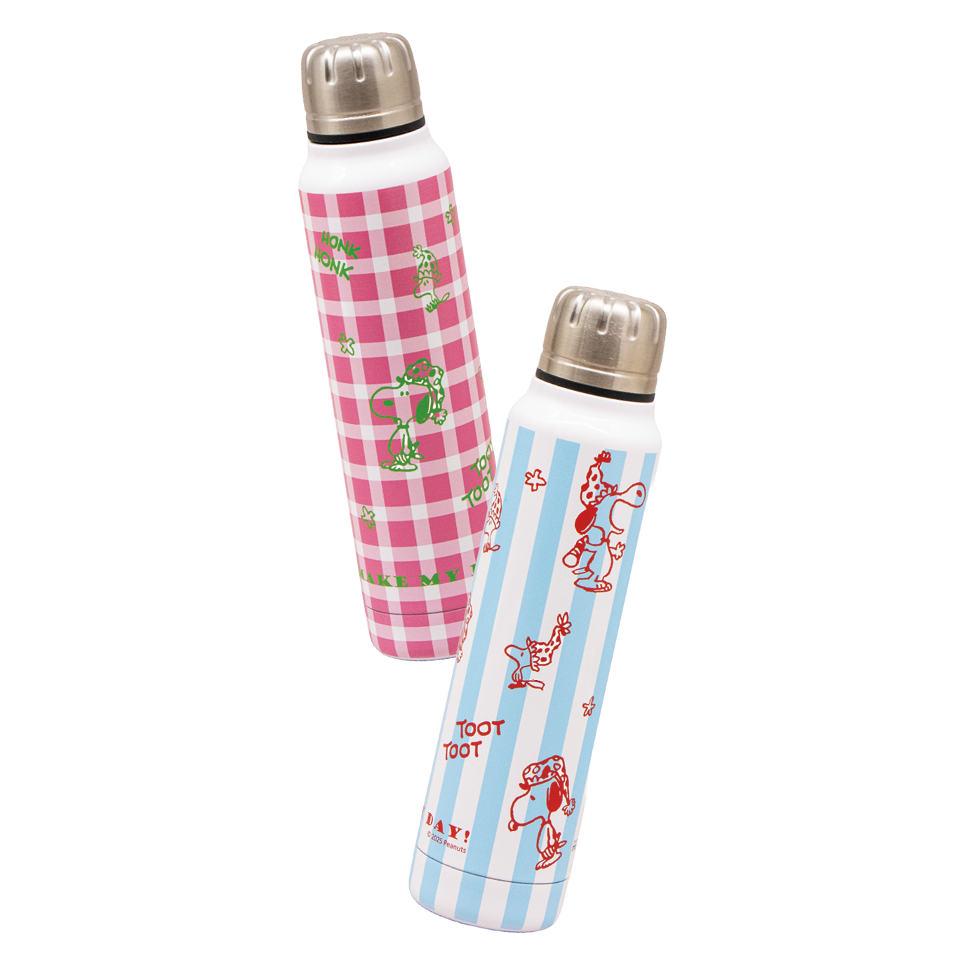 保冷・保温タンブラーはこれからの季節にマスト。荷物が多い日でも負担にならない容量300mLサイズ。thermo mug 各¥4,400（共におかいものSNOOPY）