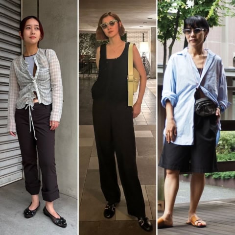 透け感ブームのこの夏、靴もジュエリーもサングラスも「クリア」が狙い目！【40代スナップ7選】