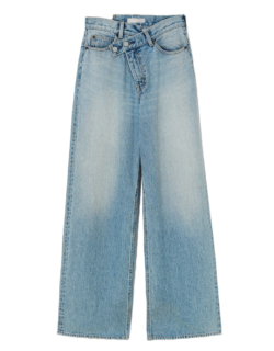 デニムパンツ『CROSS WAIST WIDE STRAIGHT』