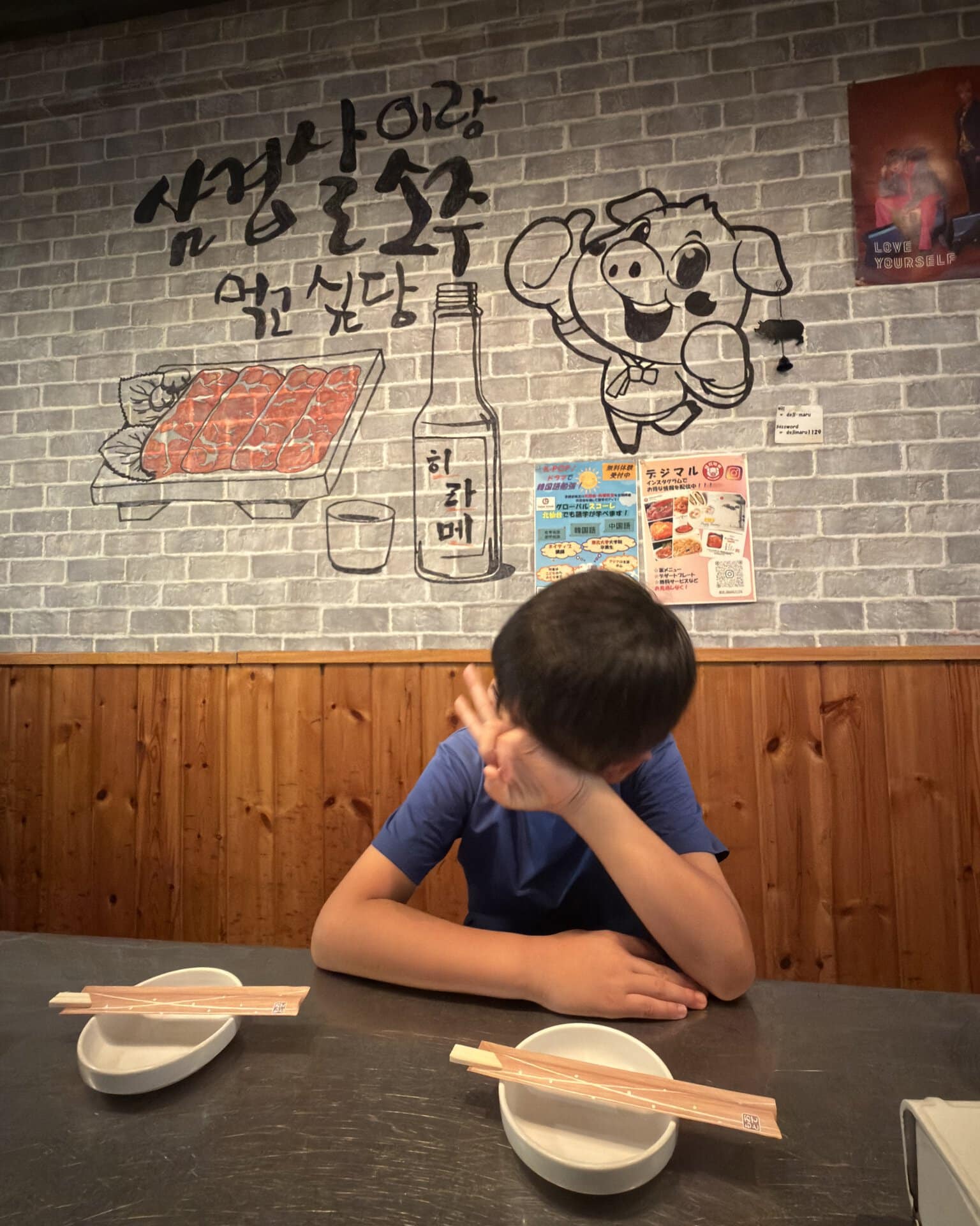かわいいイラストが店内にたくさん