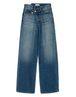 デニムパンツ『CROSS WAIST WIDE STRAIGHT』