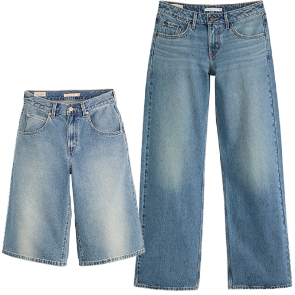 左：ハーフデニム¥11,000、右：ルーズフレアデニム¥15,400（共にリーバイス®／リーバイ・ストラウス ジャパン）