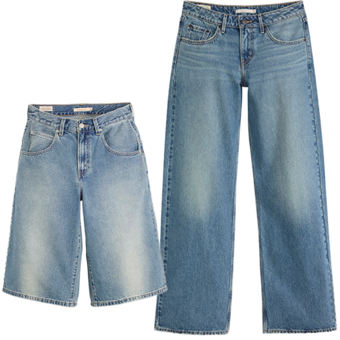 左：ハーフデニム¥11,000、右：ルーズフレアデニム¥15,400（共にリーバイス®／リーバイ・ストラウス ジャパン）