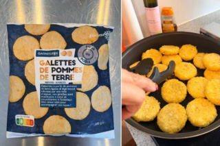 フライパンで簡単に外はカリカリ、中はホクホクに焼き上がるガレット。大人はもちろん、子どもたちも大好きな味なので、家族や親戚がわいわい集まるシーンにもぴったり。ジャガイモのガレット 600g ¥699(ピカール)
