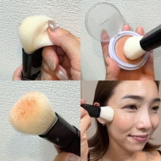 驚くほど毛並みが柔らかく極上の肌あたり。強く擦らなくても優しくさっと滑らせるだけで綺麗に色がのるため、40代のデリケートな肌のメイクも劇的に格上げされます。