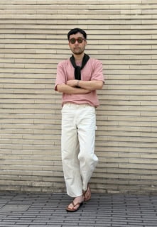 安武さんが愛用しているニットスカーフは【ラッキー ループス】