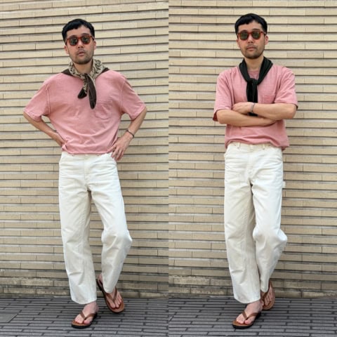 Tシャツ1枚でもめちゃ洒落る!本当におしゃれなメンズが実践している真夏の【スカーフ】活用テク