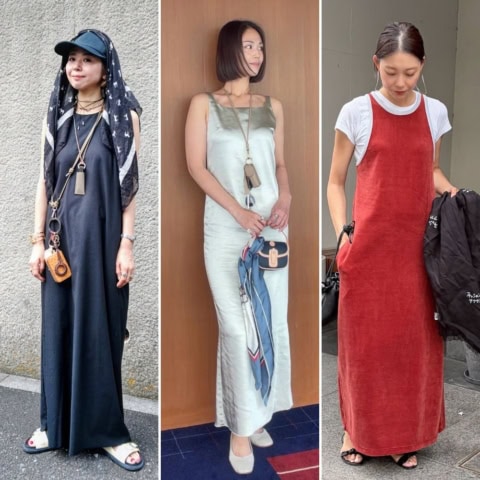 真夏を乗り切るおしゃれな人は「夏ワンピ」に「スカーフ」を投入してます!【40代スナップ7選】