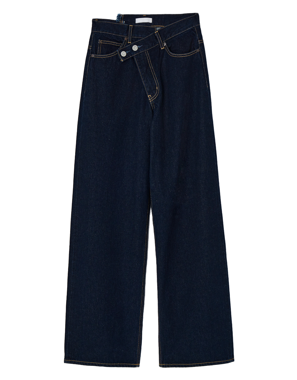 【CROSS WAIST WIDE STRAIGHT /クロス ウエスト ワイド ストレート】|「日本人をスタイルよく見せるのが上手過ぎる」伊東牧子が40代に推奨するマウジーのデニムとは|
