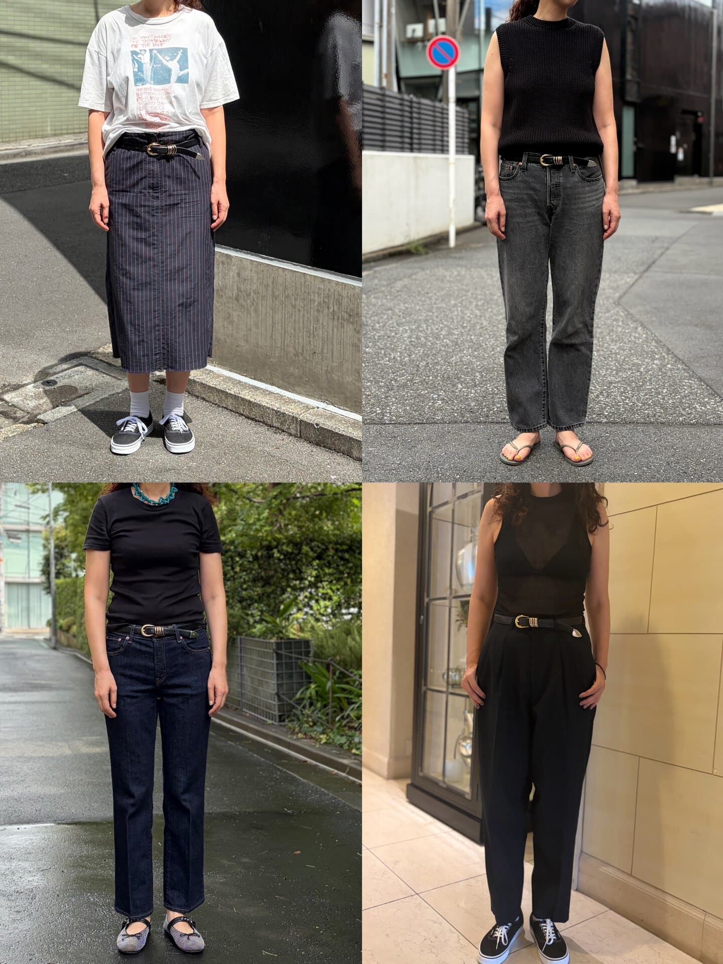 着こなしを選ばない万能ベルトってことは、この画像を見てわかりますよね