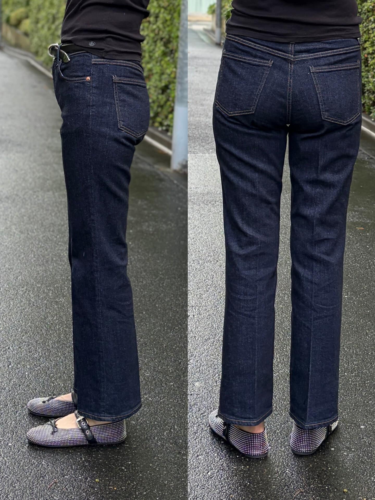 この前後に入れられたクリースが、美脚シルエットに拍車をかけてくれるんです！