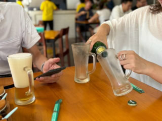 やっぱりビールで乾杯!