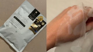 ゆらぎやすい肌にオススメなアゼライン酸。肉厚なのに密着するのはこのブランドならでは。 ダーマレーザー スーパーAZ100マスク 7枚入 ¥770(クオリティファースト)※編集部調べ