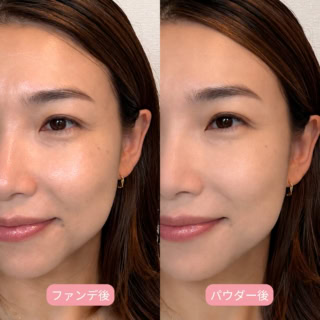 ファンデ後のツヤもいいけれど、パウダー後の一瞬で毛穴や色ムラが消え、透明感だけが爆上がりするこの瞬間!これだからスノービューティーはやめられません!