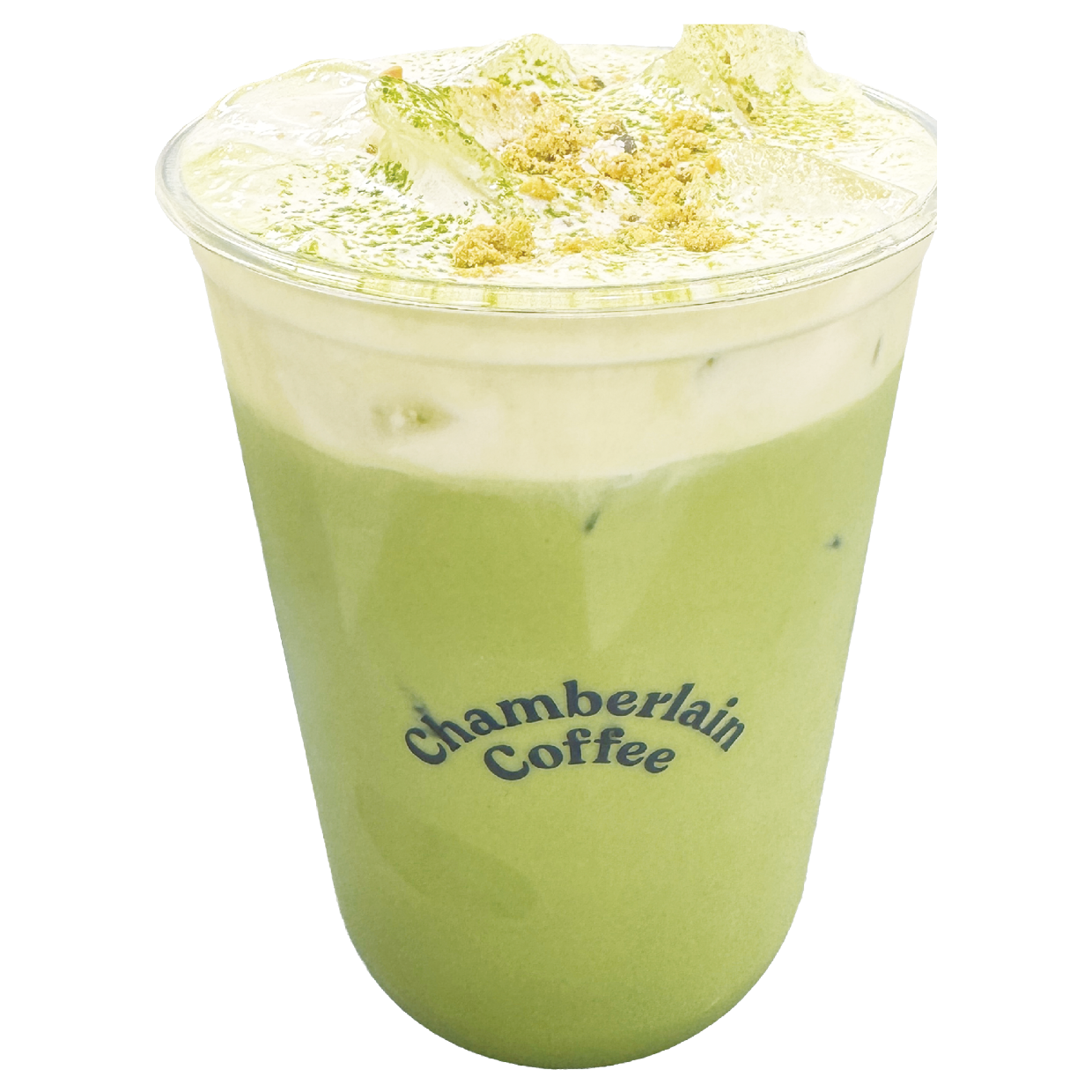 抹茶×ピスタチオの人気ラテ（$8.50）は、クセになる甘じょっぱさ。