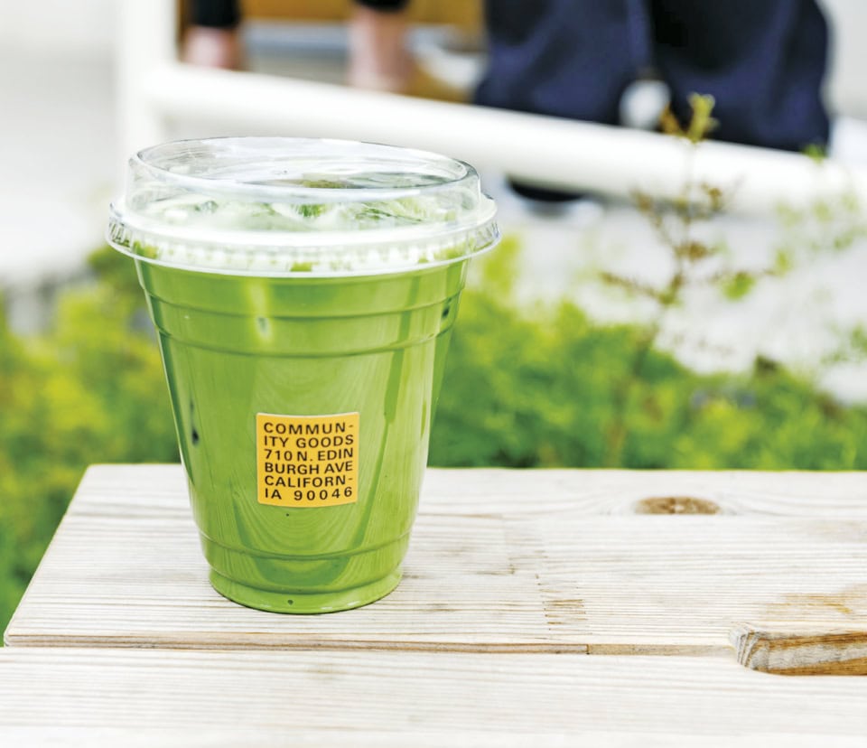 抹茶ドリンクの人気店はほかにも多数。なかでも「コミュニティグッズ」は、ジャスティン・ビーバーが訪れたことでも知られる、今のLAカルチャーを象徴する話題のスポット。