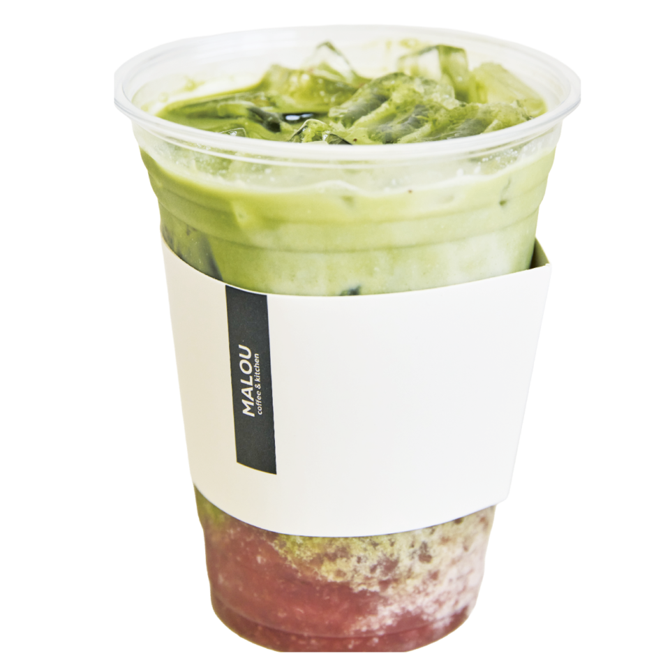 マルーコーヒーで人気を二分するドリンクはストロベリー抹茶$9