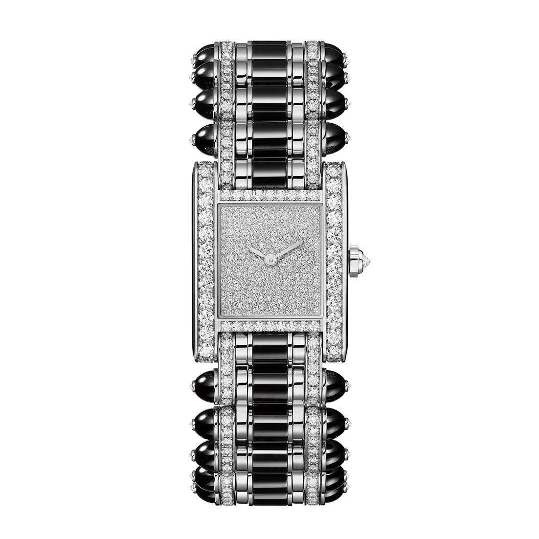 〈タンク〉ジュエリー ウオッチ［K18WG×ダイヤモンド、ケースサイズ：H31×W24.2×D6.75mm］¥30,360,000※参考価格（カルティエ／カルティエ カスタマー サービスセンター）Antoine Pividori © Cartier