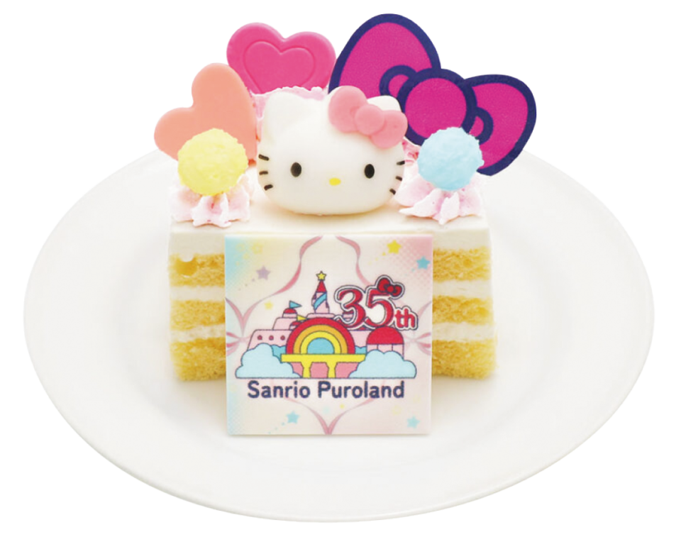 アニバーサリーケーキ¥1,500※キャラクターフードコートにて販売、オリジナルポストカード付き(サンリオピューロランド)