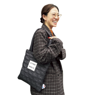 CITEN 店長 黒田祥子さん オトナミューズ11月号付録 ひょっこりタグが可愛いふわふわキルティングトート