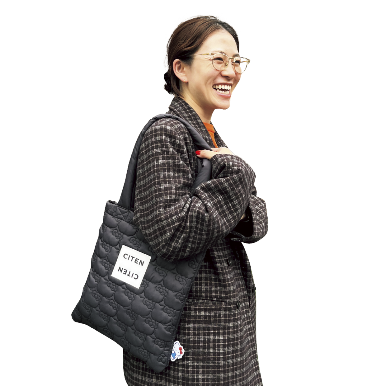 CITEN 店長 黒田祥子さん　オトナミューズ11月号付録　ひょっこりタグが可愛いふわふわキルティングトート
