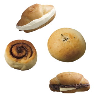 現在6種のパンを提供。グルテンフリーパン ¥352～（ビーマイフローラ・ベーカリー）