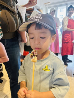 食堂史上最高に美しいチョコバナナの誕生です♡