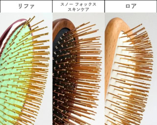 24Kゴールドピンの配置・長さ・クッション性の違いを近接比較。頭皮への当たり心地や刺激感の違いに繋がる重要ポイント。
