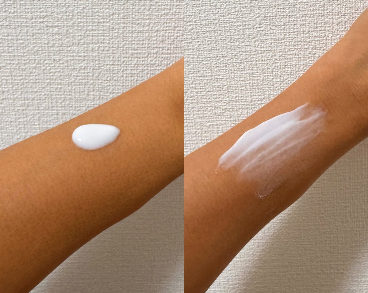 こっくり濃厚なのに硬すぎず、肌へ伸ばすと密着感バツグン！カサつきや粉ふきがひどい部分をしっかり包み込み、潤いを閉じ込めて保護してくれます。