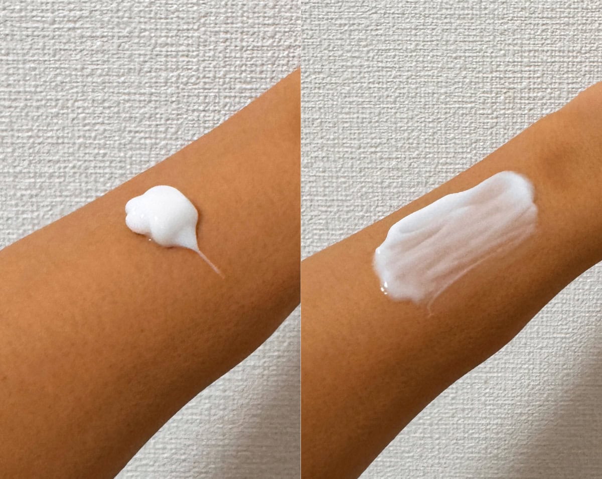 こっくり濃厚なテクスチャーなのに、肌になじませると驚くほどスッとなめらかに伸び広がる「しっとり滑らか」質感。塗った瞬間からしっとり包み込まれ、もっちり潤う肌へ導いてくれます！